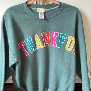 “thankful” crew neck